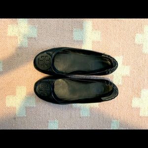 Tory Burch Minnie Travel Ballet Flats - Black SZ 8.5